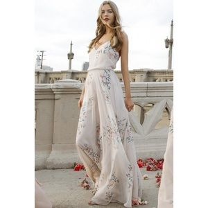 Jenny Yoo Inesse printed floral chiffon dress